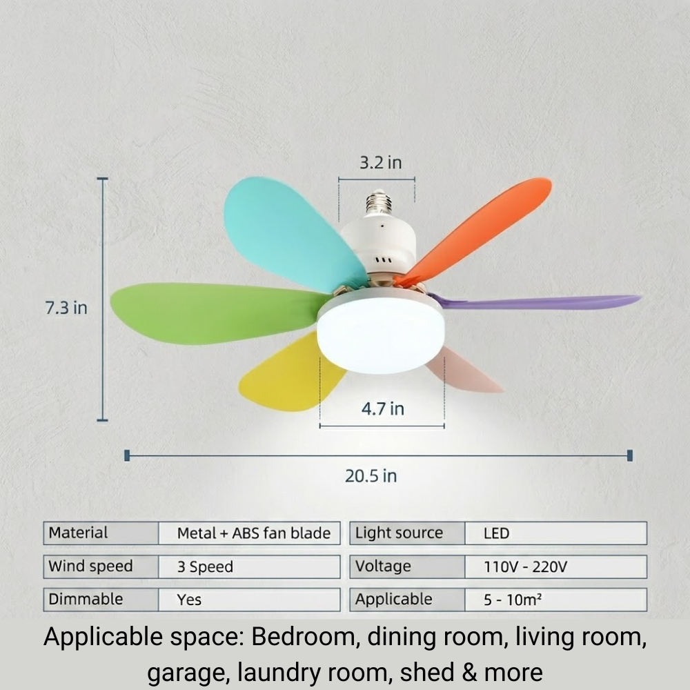 Breeze — The Ceiling Fan That Screws Into Any Light Socket